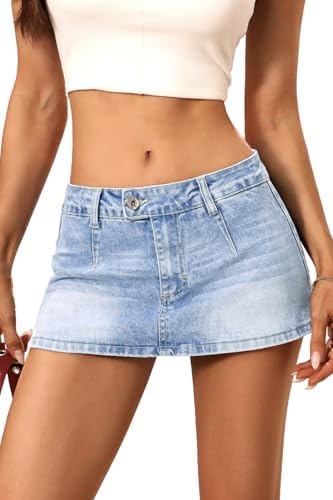 Denim Mini Skirt for Women Stretch