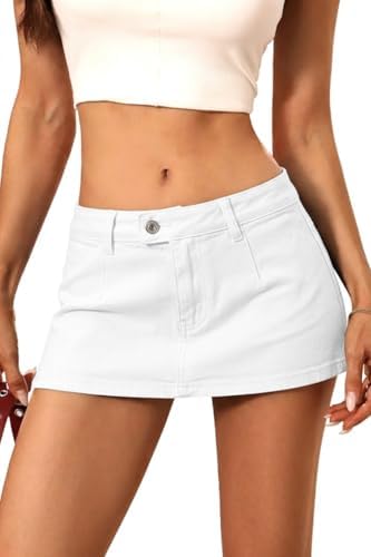 Denim Mini Skirt for Women Stretch