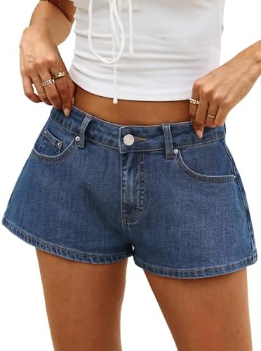 Low Rise Baggy Jean Shorts