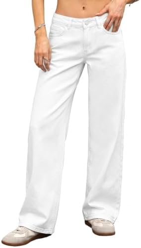 Low Rise Baggy Jeans for Women Trendy Stretchy Y2K Wide Leg…
