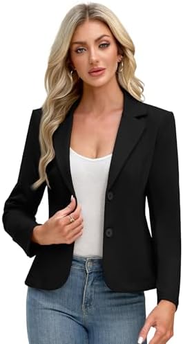 Stretch Knit Blazers for Women Business Casual Lapel Collar…